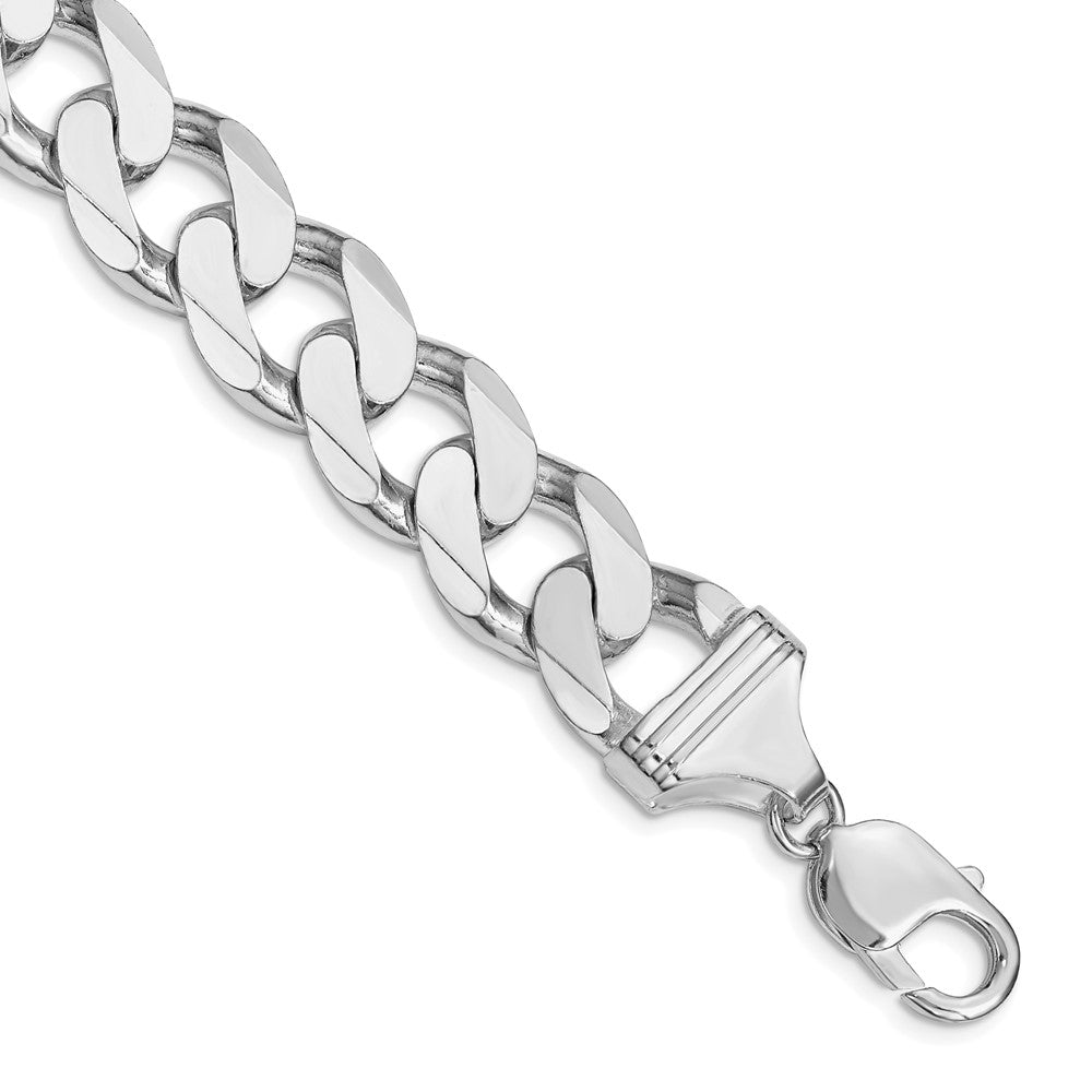 Sterling Silver Rhodium-plated 14.5mm Curb Chain - 6
