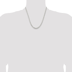Sterling Silver 4.5mm Concave Beveled Curb Chain - 2