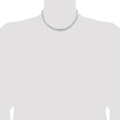 Sterling Silver 5.65mm Concave Beveled Curb Chain - 4