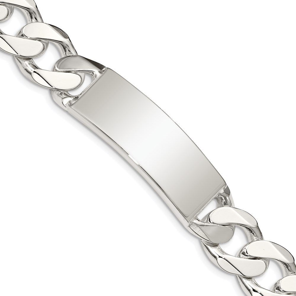 Sterling Silver Curb Link ID Bracelet - 8