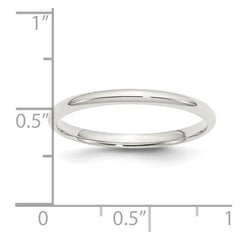 Sterling Silver 2mm Comfort Fit Size 12.5 Band