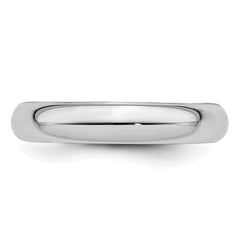 SS Rhodium-plated 4mm Comfort Fit Size 12.5 Band