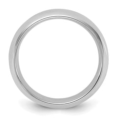 Sterling Silver Rhodium-plated 6mm Comfort Fit Size 8 Band