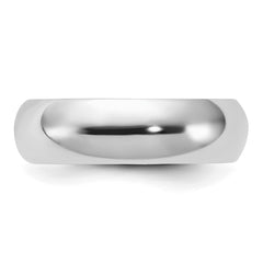 Sterling Silver Rhodium-plated 6mm Comfort Fit Size 12 Band