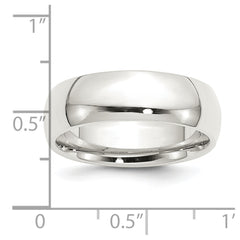 Sterling Silver 7mm Comfort Fit Size 7 Band