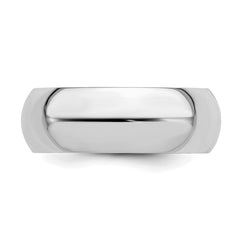 SS Rhodium-plated 7mm Comfort Fit Size 7.5 Band