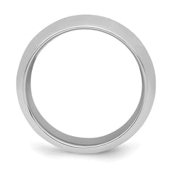 Sterling Silver Rhodium-plated 8mm Comfort Fit Size 6 Band