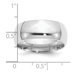 SS Rhodium-plated 9mm Comfort Fit Size 4 Band