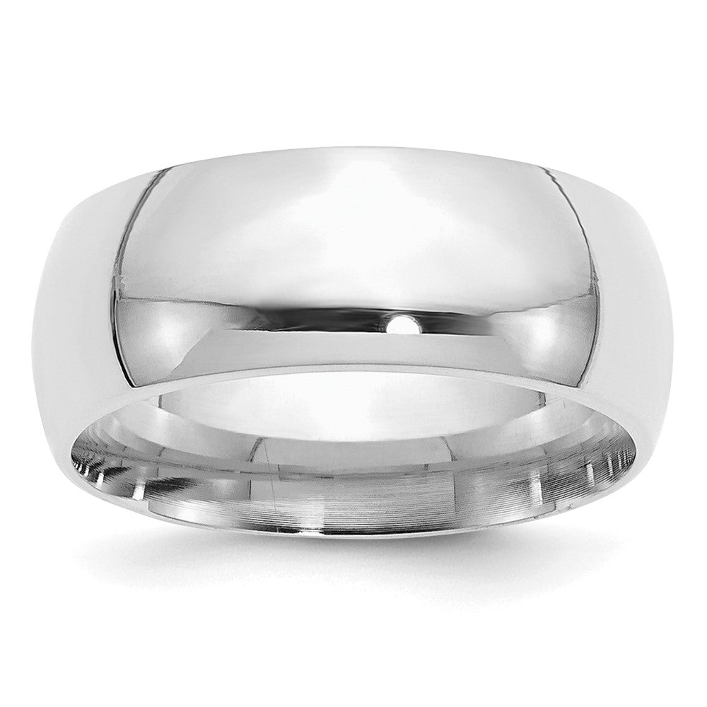SS Rhodium-plated 9mm Comfort Fit Size 7 Band