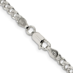 Sterling Silver 3.8mm Pavâ Curb Chain - 5