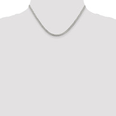 Sterling Silver 3.8mm Pavâ Curb Chain - 3