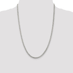 Sterling Silver 3.8mm Pavâ Curb Chain - 6