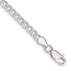 Sterling Silver 3.8mm Pavâ Curb Chain - 9