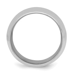 SS Rhodium-plated 10mm Comfort Fit Size 9.5 Band