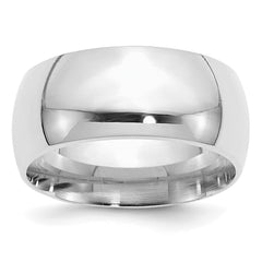 SS Rhodium-plated 10mm Comfort Fit Size 8 Band