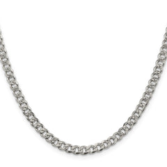 Sterling Silver 4.5mm Pave Curb Chain - 3