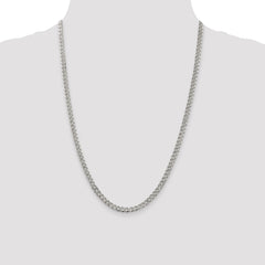 Sterling Silver 4.5mm Pavâ Curb Chain - 3