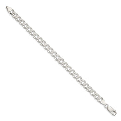 Sterling Silver 7.5mm Pavâ Curb Chain - 4