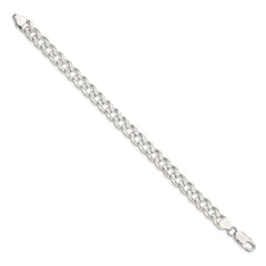 Sterling Silver 8.3mm Pavâ Curb Chain - 6