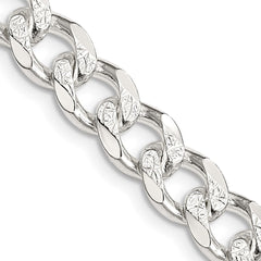 Sterling Silver 8.3mm Pavâ Curb Chain