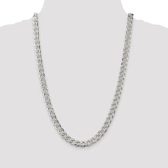 Sterling Silver 9.3mm Pavâ Curb Chain - 2