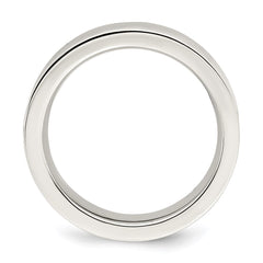 Sterling Silver 5mm Comfort Fit Flat Size 12.5 Band