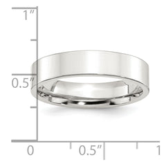 Sterling Silver 5mm Comfort Fit Flat Size 5 Band
