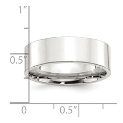 Sterling Silver 7mm Comfort Fit Flat Size 13 Band