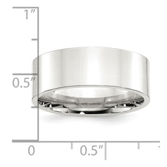 Sterling Silver 8mm Comfort Fit Flat Size 6.5 Band