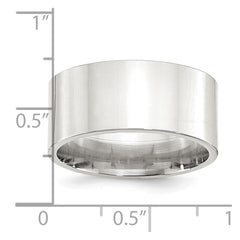 Sterling Silver 10mm Comfort Fit Flat Size 8.5 Band