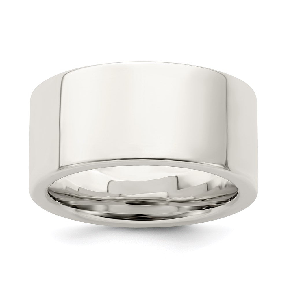Sterling Silver 10mm Comfort Fit Flat Size 8.5 Band