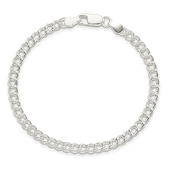 Sterling Silver 4.25mm Double Link Charm Bracelet - 4