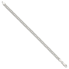 Sterling Silver 5mm Double Link Charm Bracelet - 3