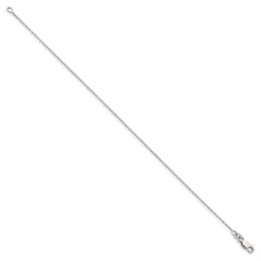 Sterling Silver 1mm Cable Chain Anklet - 2