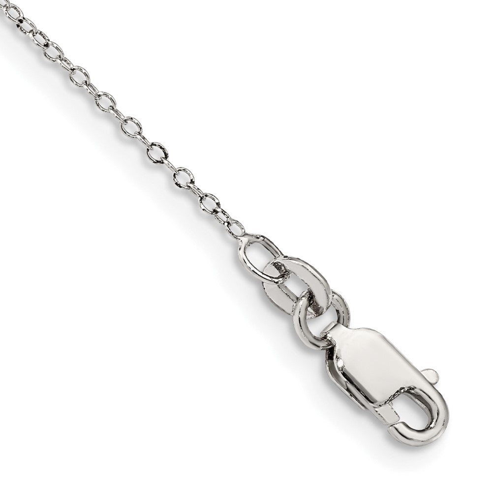 Sterling Silver 1mm Cable Chain Anklet - 2