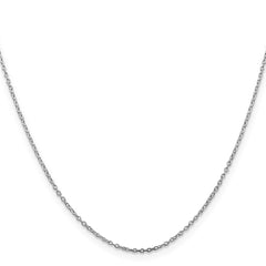 Sterling Silver Rhodium-plated 1mm Cable Chain - 12