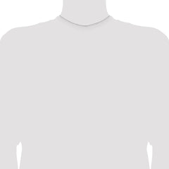 Sterling Silver Rhodium-plated 1mm Cable Chain - 12