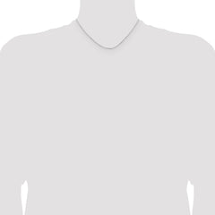 Sterling Silver Rhodium-plated 1mm Cable Chain - 3
