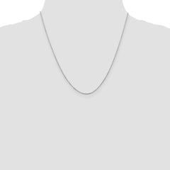 Sterling Silver Rhodium-plated 1mm Cable Chain Lobster - 2
