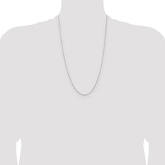 Sterling Silver Rhodium-plated 1mm Cable Chain - 8