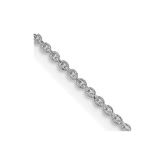 Sterling Silver Rhodium-plated 1mm Cable Chain - 10