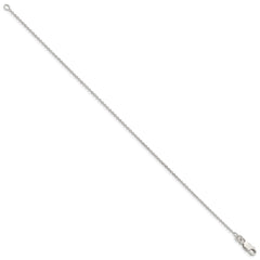 Sterling Silver 1.25mm Cable Chain Anklet - 2