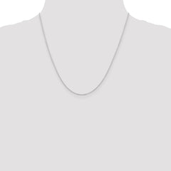 Sterling Silver Rhodium-plated 1.25mm Cable Chain - 6