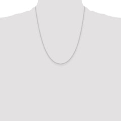 Sterling Silver Rhodium-plated 1.25mm Cable Chain with a 4 inch extention