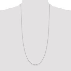 Sterling Silver Rhodium-plated 1.25mm Cable Chain - 4