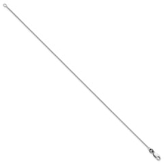 Sterling Silver Rhodium-plated 1.25mm Cable Chain - 2