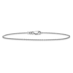 Sterling Silver Rhodium-plated 1.25mm Cable Chain - 2