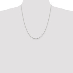 Sterling Silver Rhodium-plated 1.5mm Cable Chain w/4in ext.