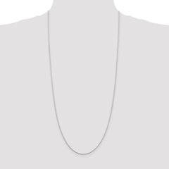 Sterling Silver Rhodium-plated 1.5mm Cable Chain - 8