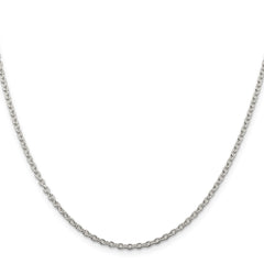 Sterling Silver 2.25mm Cable Chain - 2